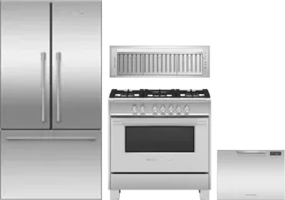 4 Piece Package Includes Refrigerator, Range, Hood And Dishwasher